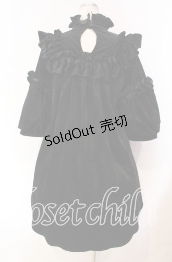 画像4: Na+H / inherit 別珍ワンピース  ブラック O-25-11-27-023-PU-OP-IG-OS (4)