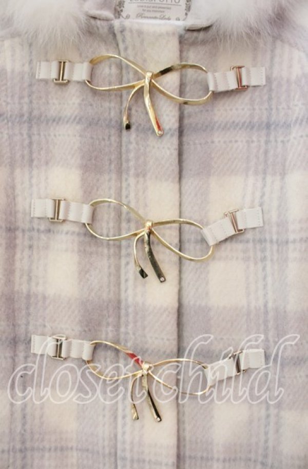 画像2: LODISPOTTO / リュバンプリンセスチェックダッフルロングコート  サックス O-25-11-27-024-LO-CO-IG-OS (2)