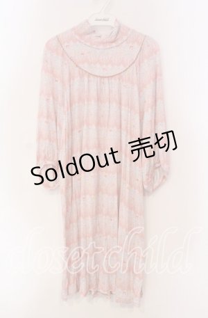 画像: Franche Lippee / ボーダーカットワンピース  ピンク O-25-11-27-028-LO-OP-IG-OS