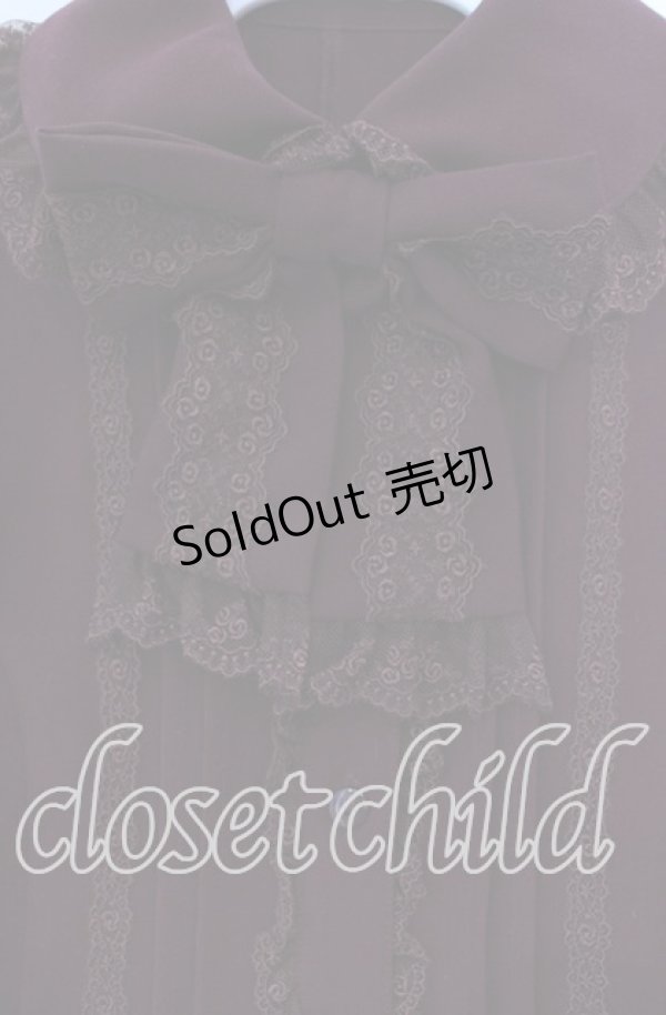 画像2: Innocent World / 丸衿オリジナルアムンゼンブラウス M ワイン O-25-11-27-031-IW-BL-IG-OS (2)