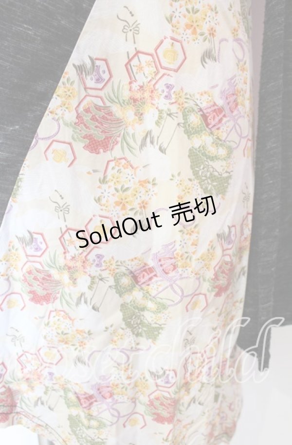 画像3: gouk / 和柄切り替えホルターネックカットソー  ブラック O-25-11-27-033-GO-TO-IG-OS (3)