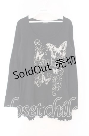 画像: PEACE NOW / バタフライラメプリントカットワンピース M ブラック O-25-11-27-037-PU-OP-IG-OS