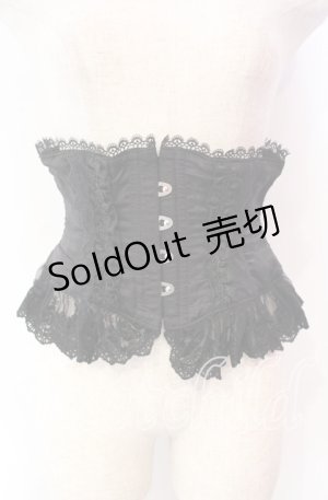 画像: ATELIER PIERROT / Frill Short Corset コルセット  ブラック O-25-11-27-043-EL-TO-OW-OS