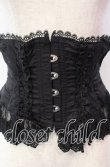 画像2: ATELIER PIERROT / Frill Short Corset コルセット  ブラック O-25-11-27-043-EL-TO-OW-OS (2)