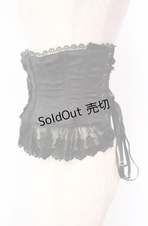 画像3: ATELIER PIERROT / Frill Short Corset コルセット  ブラック O-25-11-27-043-EL-TO-OW-OS (3)