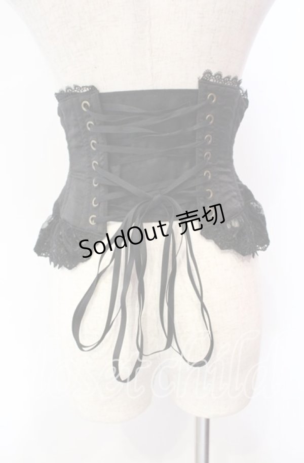 画像4: ATELIER PIERROT / Frill Short Corset コルセット  ブラック O-25-11-27-043-EL-TO-OW-OS (4)