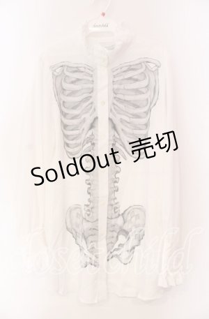 画像: Royal Princess Alice / Madhatter's Tea Party ・まくら くらまコラボ スケルトンブラウス L シロ O-25-11-27-047-LO-BL-OW-OS