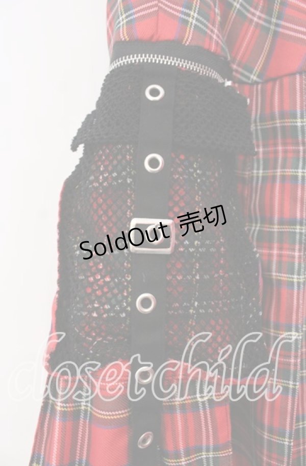 画像2: ACDC RAG / 冥闇 プリーツフレアスカート  レッド O-25-11-27-054-PU-SK-OW-OS (2)