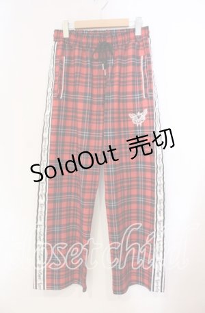 画像: Grrr the Lipper / 満身創痍ジャージパンツ F レッド O-25-11-27-058-PU-PA-OW-OS