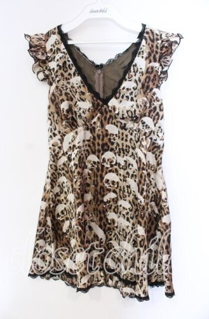 画像: HYSTERIC GLAMOUR / レオパードスカル柄チュニック F ブラウン O-25-11-27-060-PU-TO-OW-OS