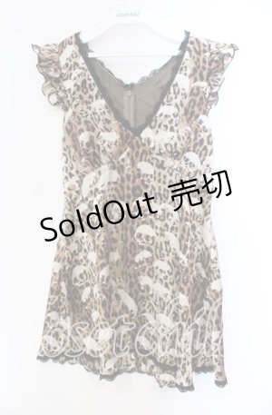 画像: HYSTERIC GLAMOUR / レオパードスカル柄チュニック F ブラウン O-25-11-27-060-PU-TO-OW-ZT455