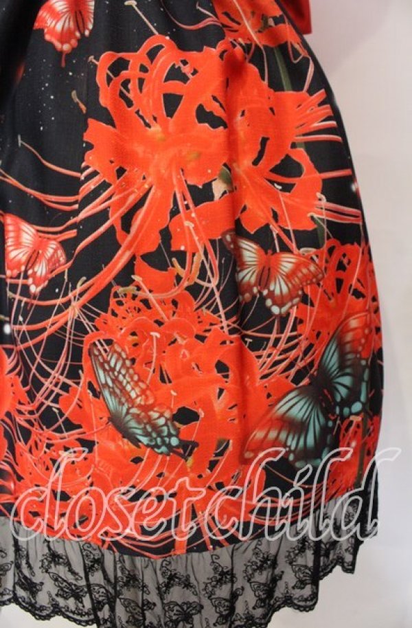 画像4: Royal Princess Alice / 悪鬼彼岸花帯付きドレス  アカ×クロ O-25-11-27-005-LO-JA-IG-OS (4)