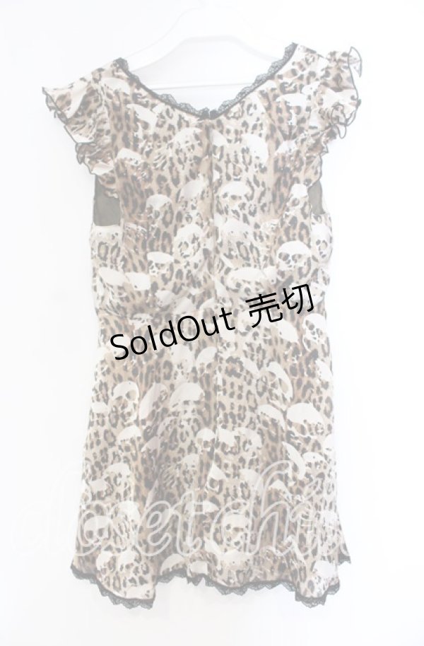 画像3: HYSTERIC GLAMOUR / レオパードスカル柄チュニック F ブラウン O-25-11-27-060-PU-TO-OW-ZT455 (3)