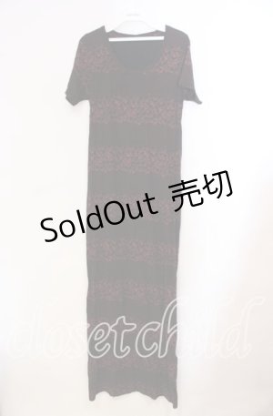 画像: HYSTERIC GLAMOUR / スカル×ドットロングワンピース  ブラック×ピンク O-25-11-27-062-PU-OP-OW-OS