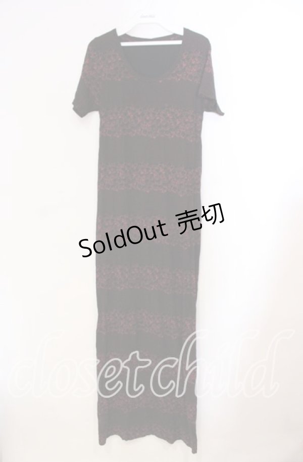 画像1: HYSTERIC GLAMOUR / スカル×ドットロングワンピース  ブラック×ピンク O-25-11-27-062-PU-OP-OW-OS (1)