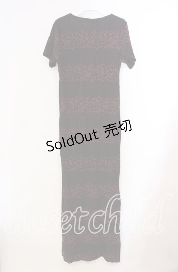 画像3: HYSTERIC GLAMOUR / スカル×ドットロングワンピース  ブラック×ピンク O-25-11-27-062-PU-OP-OW-OS (3)