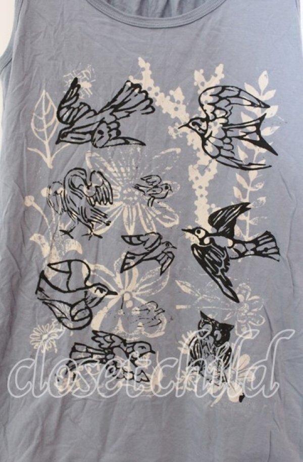 画像2: HYSTERIC GLAMOUR / バードptタンクトップ F サックス O-25-11-27-065-PU-TO-OW-OS (2)