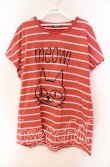 画像1: HYSTERIC GLAMOUR / MEOW ! プリント ビッグTシャツ F レッド O-25-11-27-066-PU-TO-OW-OS (1)