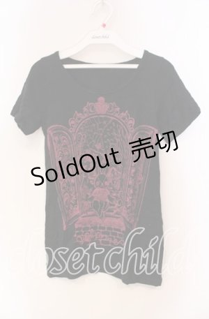 画像: ALGONQUINS / ラビットptTシャツ F ブラック O-25-11-27-067-AL-TO-OW-OS