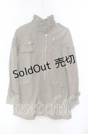 画像: 【SALE】HYSTERIC GLAMOUR / サソリワッペンミリタリージャケット  カーキグリーン O-25-11-27-068-PU-JA-OW-ZT510