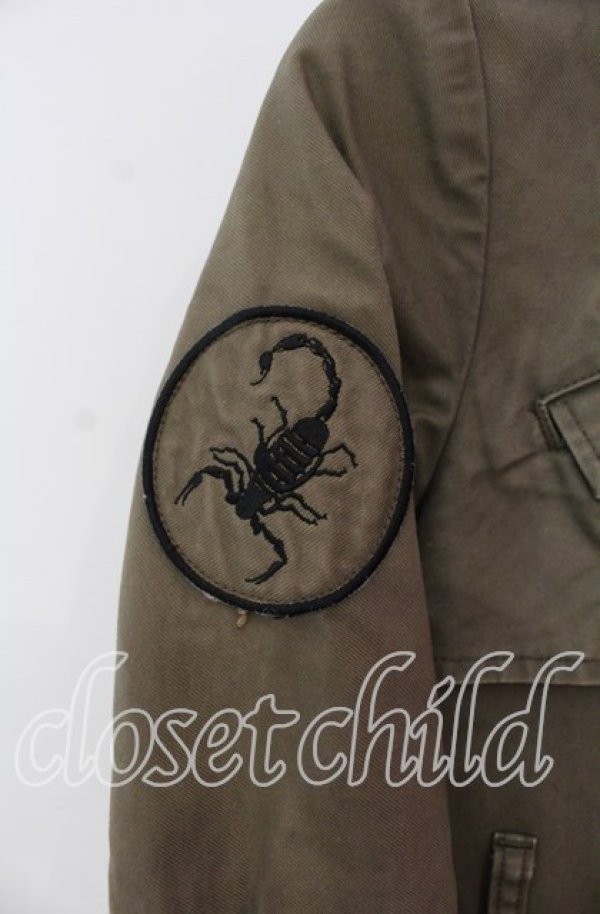 画像3: HYSTERIC GLAMOUR / サソリワッペンミリタリージャケット  カーキグリーン O-25-11-27-068-PU-JA-OW-OS (3)