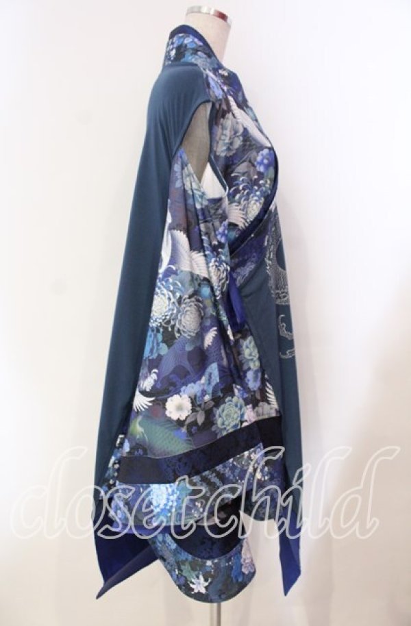 画像4: Qutie Frash / 肩あき着物カーデ  ブルー O-25-11-27-069-QU-TO-OW-OS (4)