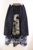画像1: Qutie Frash / 和柄ワイドパンツ  ブルー O-25-11-27-072-QU-PA-OW-OS (1)