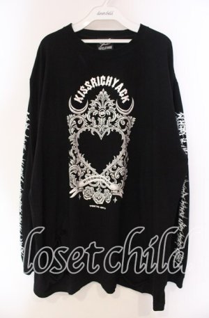 画像: KRY CLOTHING / 「NIA」 ロングスリーヴ Tシャツ  ブラック O-25-11-27-074-EL-TO-IG-OS