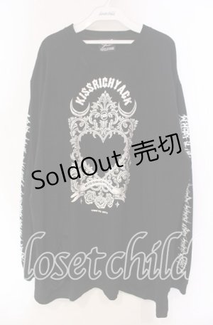 画像: KRY CLOTHING / 「NIA」 ロングスリーヴ Tシャツ  ブラック O-25-11-27-074-EL-TO-IG-OS