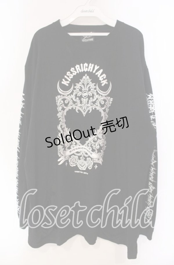 画像1: KRY CLOTHING / 「NIA」 ロングスリーヴ Tシャツ  ブラック O-25-11-27-074-EL-TO-IG-OS (1)