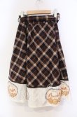 画像3: Fi.n.t Cherry / チェック切り替えビスケットプリントスカート  ブラウン O-25-11-27-075-CA-SK-IG-OS (3)