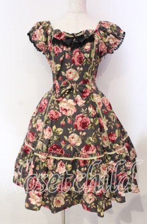 画像: Dreaming Drop / お花のワンピース  クロ O-25-11-27-007-LO-OP-IG-OS