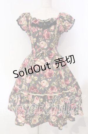 画像: Dreaming Drop / お花のワンピース  クロ O-25-11-27-007-LO-OP-IG-OS