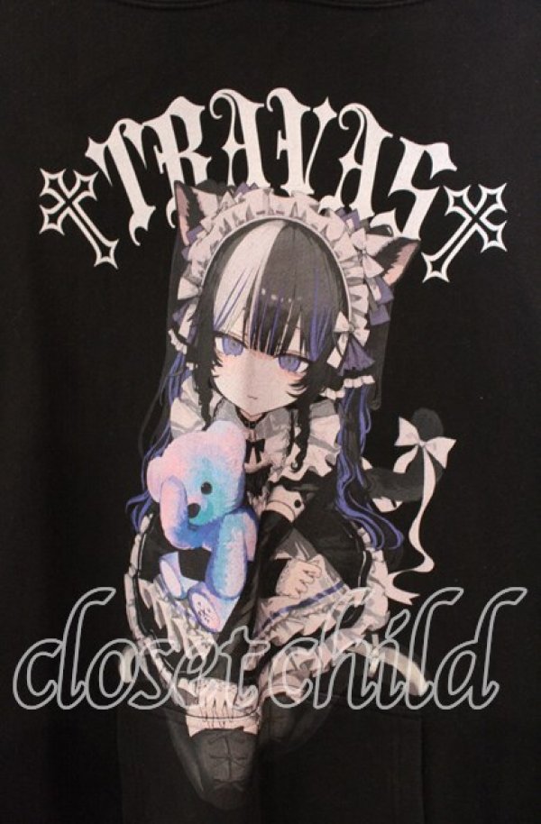 画像2: TRAVAS TOKYO / 適当緑コラボパーカー  ブラック O-25-11-27-086-PU-TO-IG-OS (2)