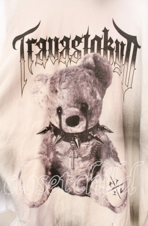 画像2: 【SALE】TRAVAS TOKYO / 汚し加工クマスウェットトレーナー  ホワイト O-25-11-27-087-PU-TO-IG-ZT039 (2)