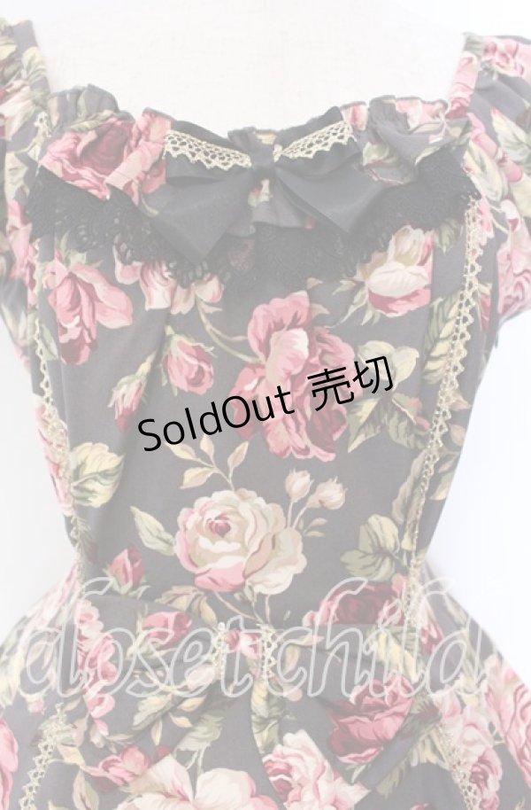 画像2: Dreaming Drop / お花のワンピース  クロ O-25-11-27-007-LO-OP-IG-OS (2)