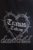 画像2: TRAVAS TOKYO / チェーン付きデザインZIPクマ半袖ジップアップパーカー  ブラック O-25-11-27-088-PU-TO-IG-OS (2)