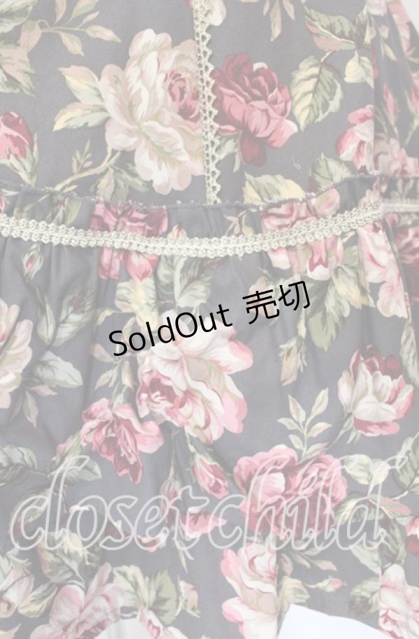 画像3: Dreaming Drop / お花のワンピース  クロ O-25-11-27-007-LO-OP-IG-OS (3)