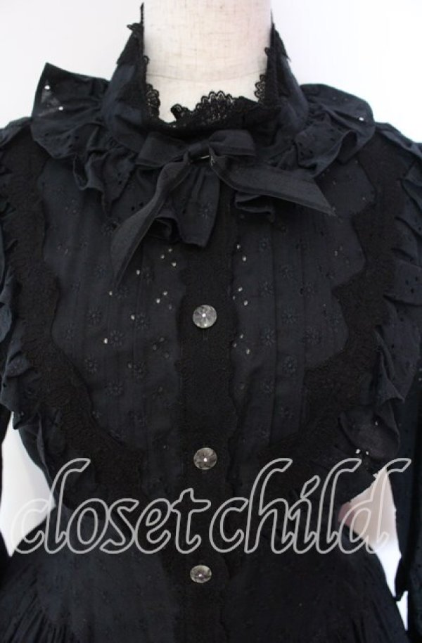 画像2: ALICE and the PIRATES / Le jardin secretシャツワンピース  クロ O-25-11-27-009-PA-OP-IG-OS (2)