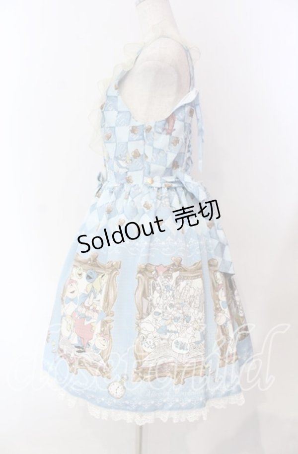 画像5: BABY,THE STARS SHINE BRIGHT / Alice In Wonderlandエプロンジャンパースカート  サックス O-25-11-27-010-BA-OP-IG-OS (5)