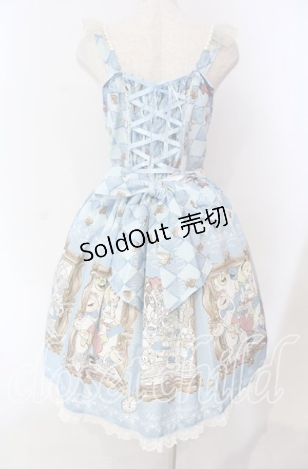 画像6: BABY,THE STARS SHINE BRIGHT / Alice In Wonderlandエプロンジャンパースカート  サックス O-25-11-27-010-BA-OP-IG-OS (6)