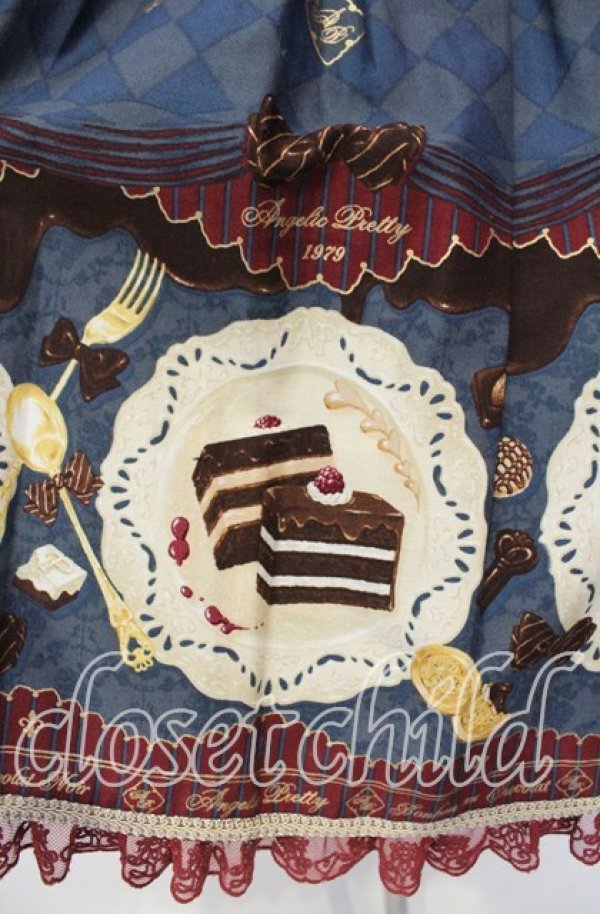 画像4: Angelic Pretty / Antique Chocolaterieパールジャンパースカート  ブルー O-25-11-27-011-AP-OP-IG-OS (4)