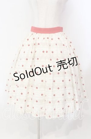 画像: Q-pot. / チェリーポルカドットスカート M アカｘシロ O-25-11-27-012-QP-SK-YM-OS