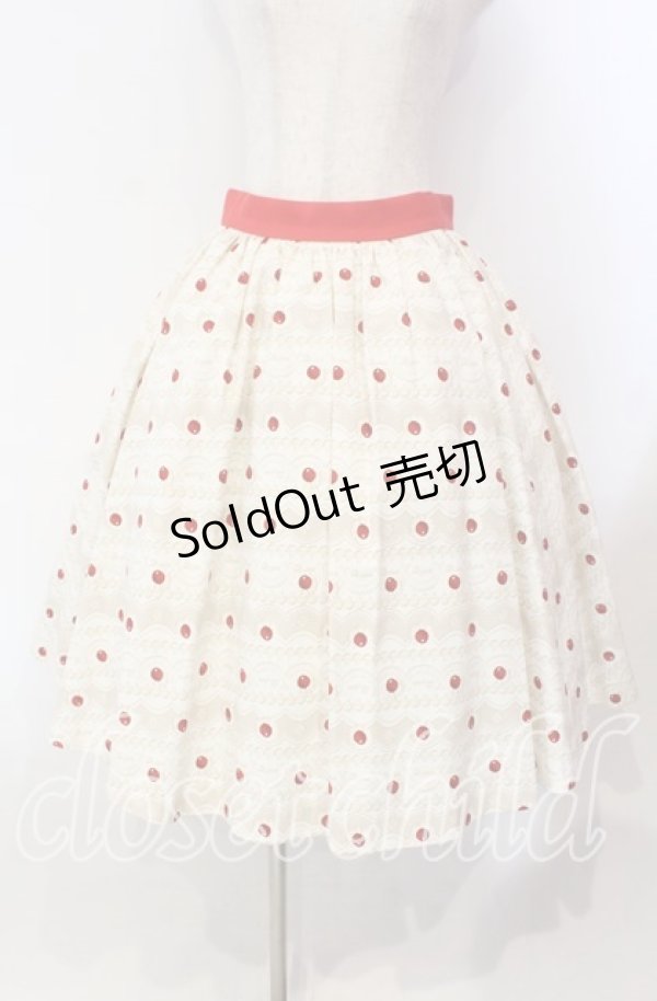画像1: Q-pot. / チェリーポルカドットスカート M アカｘシロ O-25-11-27-012-QP-SK-YM-OS (1)