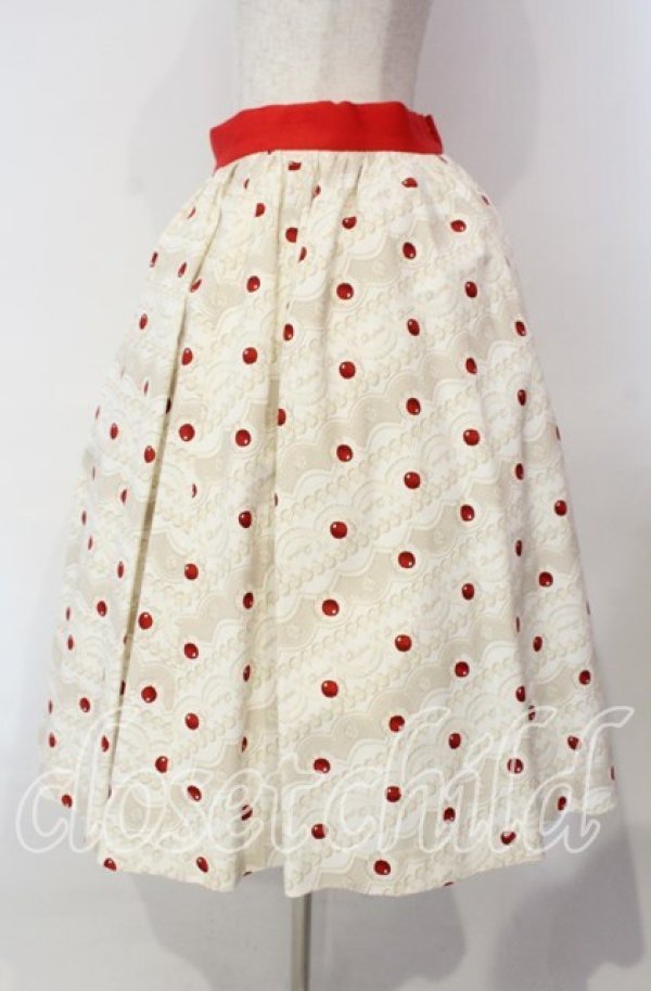 画像3: Q-pot. / チェリーポルカドットスカート M アカｘシロ O-25-11-27-012-QP-SK-YM-OS (3)