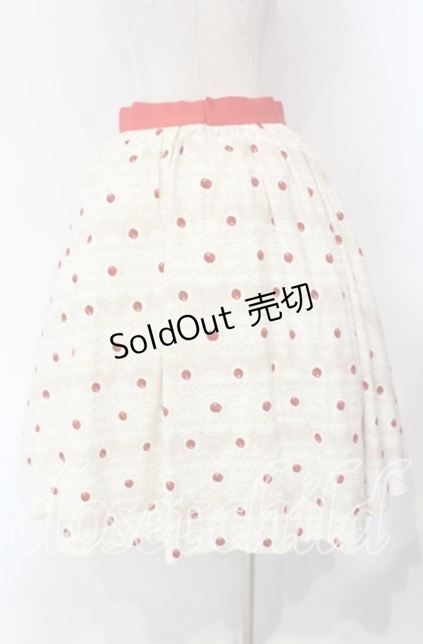 画像4: Q-pot. / チェリーポルカドットスカート M アカｘシロ O-25-11-27-012-QP-SK-YM-OS (4)