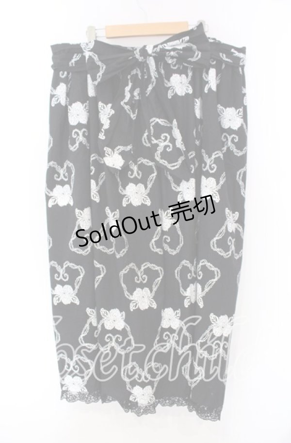 画像3: metamorphose / 茨柄スカート  クロ×シロ O-25-11-27-013-ME-SK-IG-OS (3)