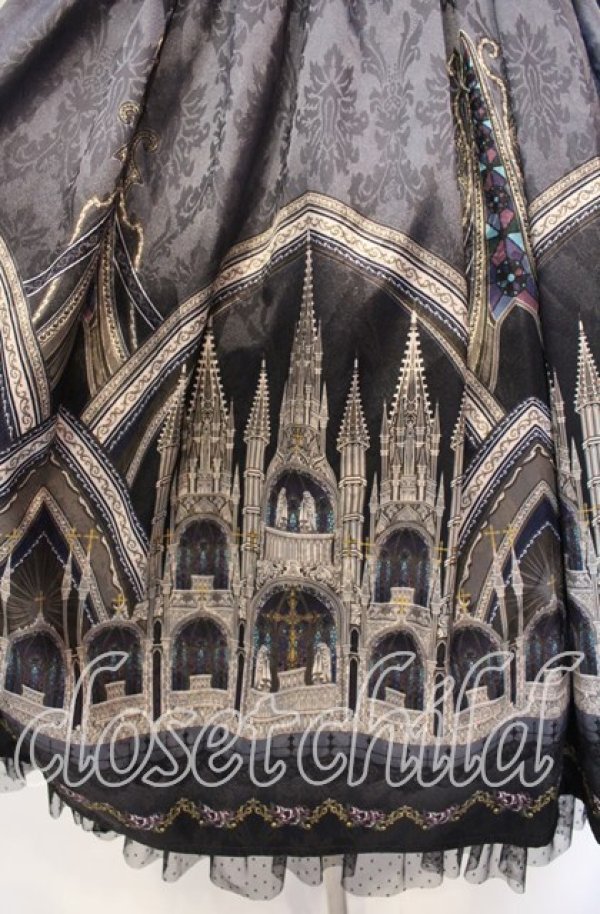 画像3: axes femme kawaii / クラシックカテドラルワンピース  クロ O-25-11-27-016-AX-OP-IG-OS (3)