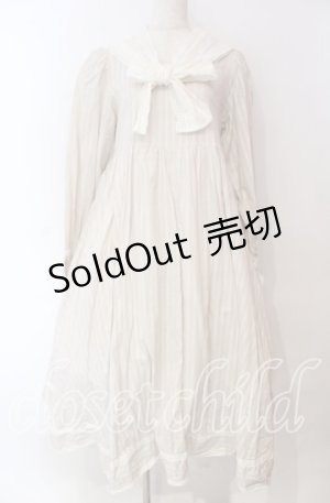 画像: EXCENTRIQUE / スクエアネックワンピース OS アイボリー O-25-11-27-019-EL-OP-IG-OS