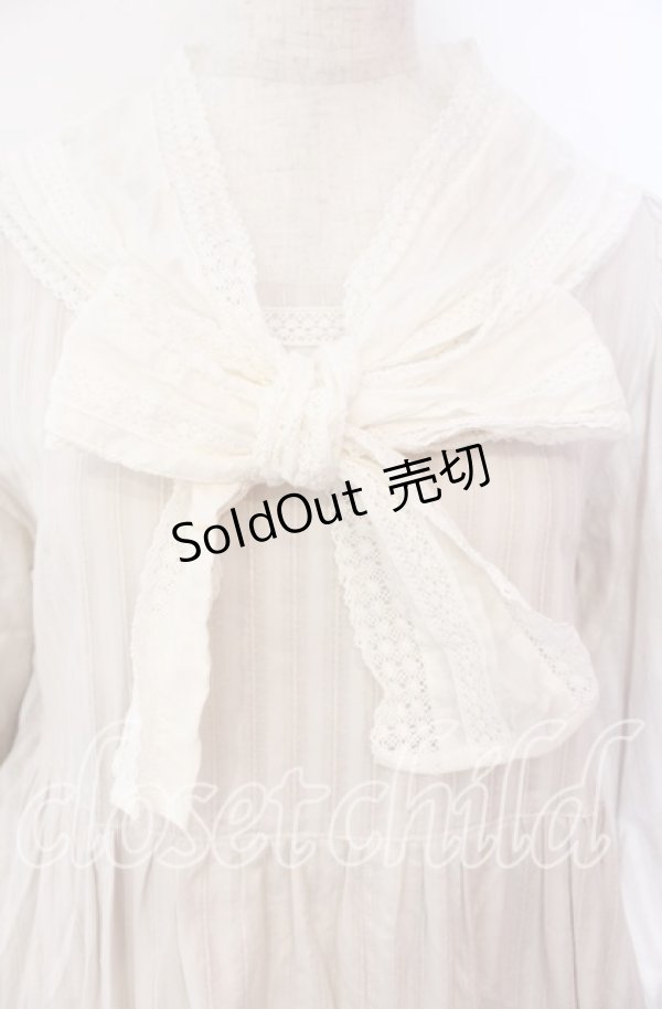 画像2: EXCENTRIQUE / スクエアネックワンピース OS アイボリー O-25-11-27-019-EL-OP-IG-OS (2)